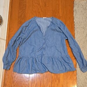 GAP Light Blue Denim Shirt Size Xl Tall NWOT